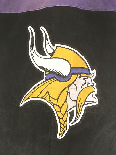 古着 NFL Minnesota Vikings バイキングス 本革 スエード レザー