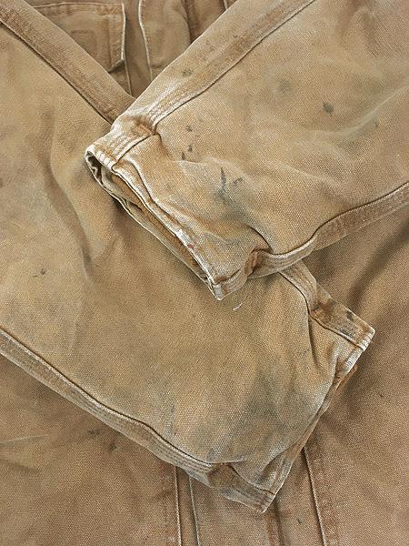 古着 00s USA製 Carhartt BRN フェード ブラウン ダック パデット