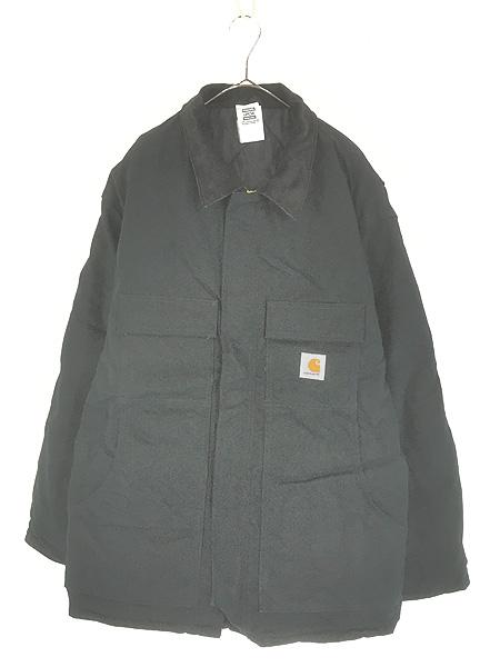 古着 00s USA製 Carhartt BLK ブラック ダック パデット トラディショナル コート 52
