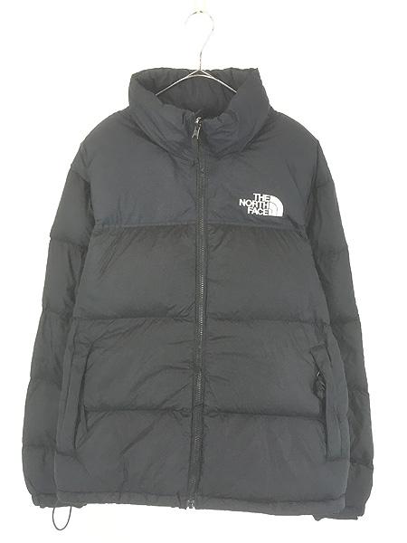 古着 TNF The North Face 700フィル パワー グース ダウン ヌプシ ジャケット パッカブル オールブラック L