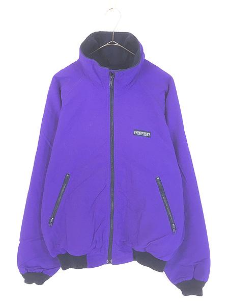 古着 90s USA製 LANDS' END 「Squall」 フリース ライナー パデッド シェルド スコール ジャケット パープル M