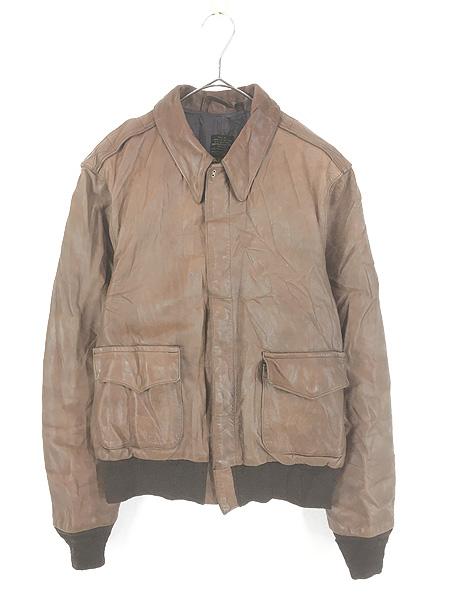 古着 80s USA製 米軍 Wills& Type A-2 本革 ホースハイド レザー フライト ジャケット 40