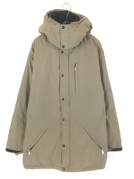 古着 80s USA製 LL Bean 山タグ 2way パデット ナイロン アウトドア ミドル ジャケット ベージュ L