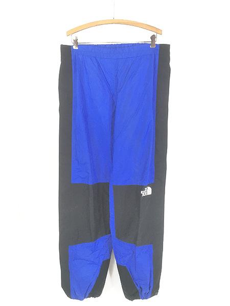 古着 90s TNF The North Face ブラック×ブルー 「GORE-TEX 」 ゴア マウンテン オーバー パンツ L