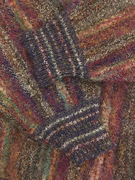 古着 90s Italy製 Holt Renfrew マルチ ストライプ 上質 シャギー