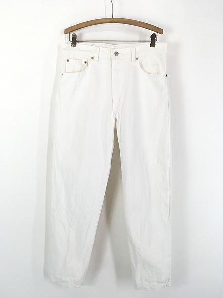 古着 90s USA製 Levi's 550-0251 ホワイト デニム パンツ ジーンズ テーパード W33 L29
