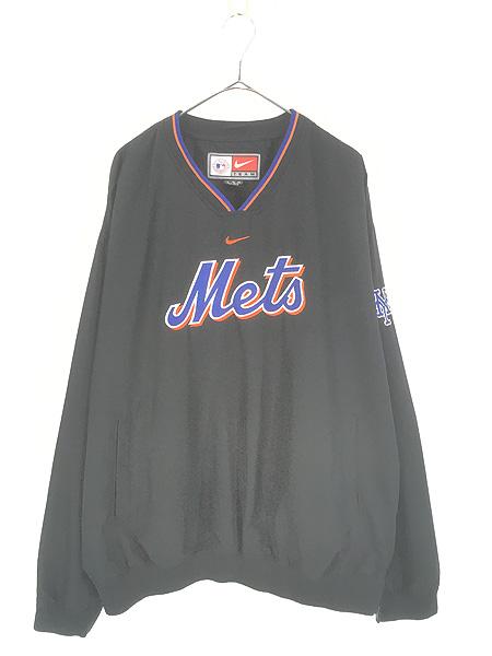 古着 NIKE MLB New York Mets メッツ センター スウォッシュ プルオーバー ジャケット XL
