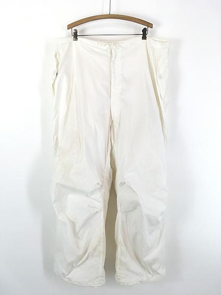 古着 90s 米軍 US ARMY ミリタリー ホワイト スノー カモ オーバー パンツ ライナー付 L-L