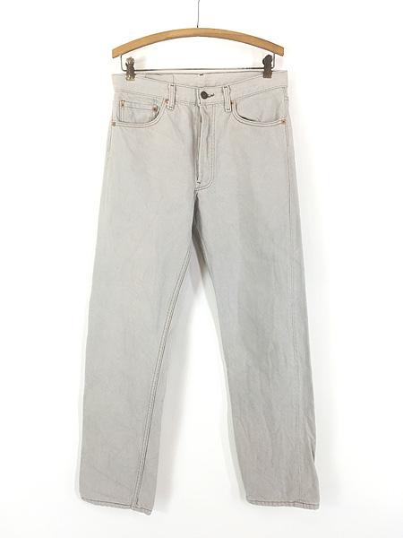 古着 90s USA製 Levi's 501 先染め グレー デニム パンツ ジーンズ ストレート W31 L31