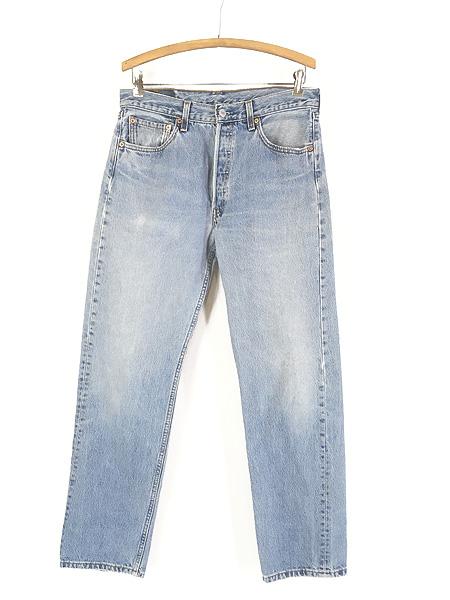 古着 00s USA製 Levi's 501-0193 ブルー デニム パンツ ジーンズ ストレート W32 L31