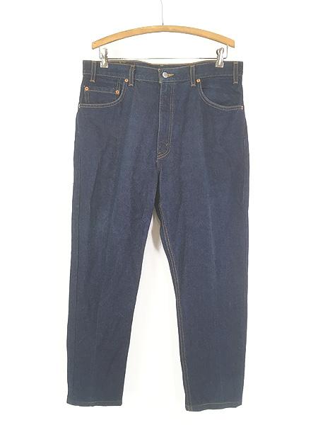 古着 00s Levi's 505-0216 真紺 ブルー デニム パンツ ジーンズ スリム W35 L28