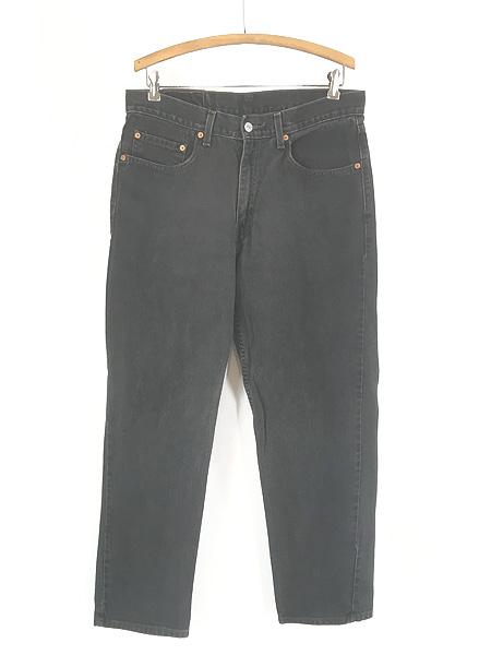 古着 00s Levi's 550-0260 ブランクタブ サルファ ブラック デニム パンツ ジーンズ スリム W34 L29