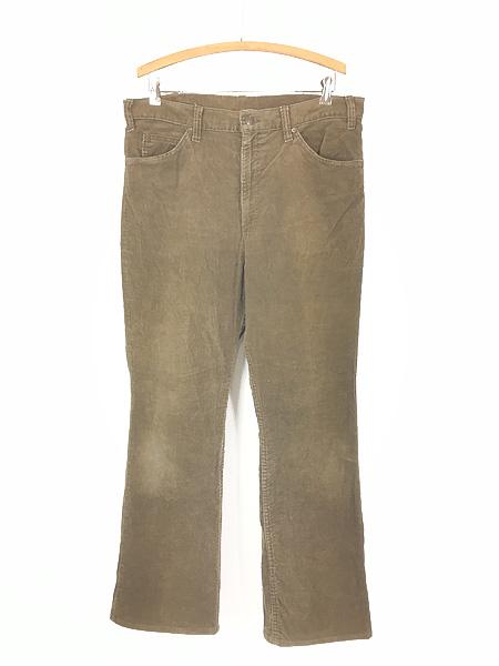 古着 80s USA製 Levi's 517-1529 コーデュロイ パンツ コーズ ブーツカット ブラウン W35 L30