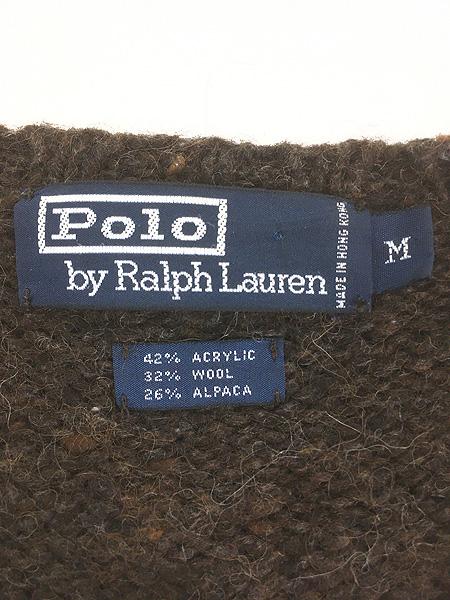 古着 90s Polo Ralph Lauren ミックス アルパカ ウール ニット