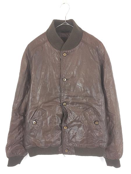 古着 80s Christian Dior Monsieur Sport ニット 襟 & ライナー 本革 レザー ジャケット 44R