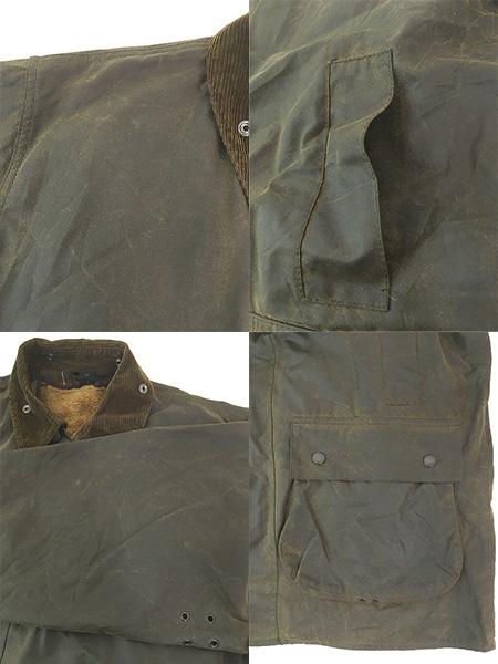 古着 00s 英国製 Barbour 「NORTHUMBRIA」 防寒 8oz オイルド ワックス