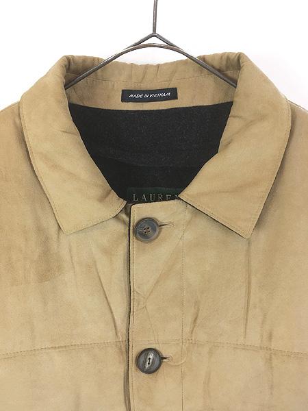 古着 LAUREN Ralph Lauren 異素材 フェイク スエード ミドル