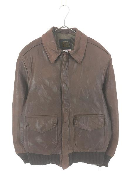 USA製 AVIREX A-2 レザー フライトジャケット 山羊 ゴート USA製