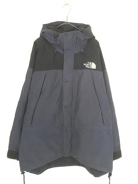 古着 90s TNF The North Face GORE-TEX ゴア マウンテン ジャケット パーカー 紺×黒 XXL