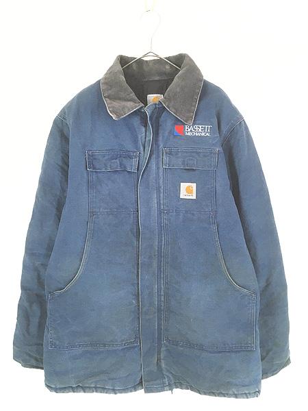 古着 00s Carhartt ブルー ダック パデット トラディショナル コート XL位