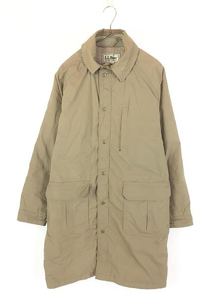 古着 80s USA製 LL Bean 名作 チンスト ウール ライナー パデッド ストーム コート グレー M