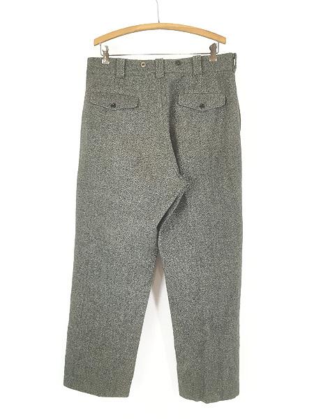 古着 70s WoolRich 防寒 ゴマ塩 メルトン ウール ワーク パンツ ストレート W35 L31 古着 70s WoolRich 防寒 ゴマ塩 メルトン ウール ワーク パンツ