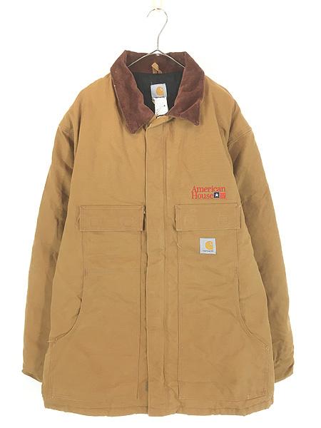 古着 10s Carhartt BRN ブラウン ダック パデット トラディショナル コート XL