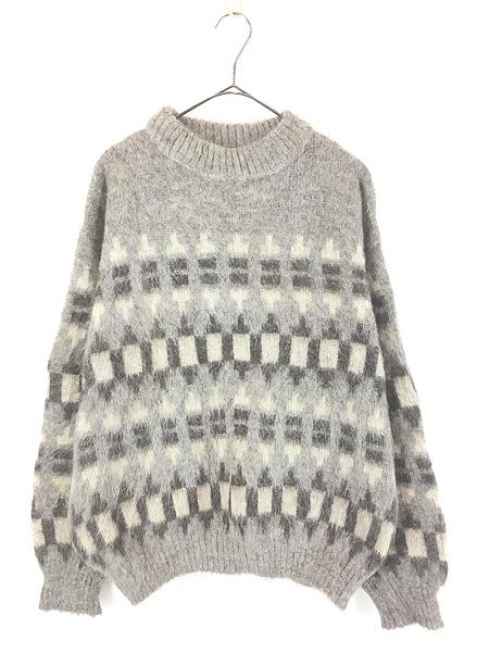 古着 70s Lord Jeff 「Baggy Shag」 シャギー アイスランディック ニット セーター XL