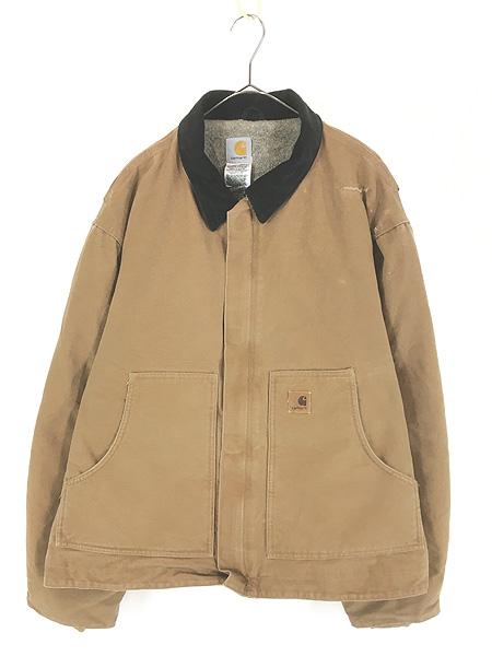古着 10s Carhartt 裏ボア キャメル ダック トラディショナル ジャケット XXL
