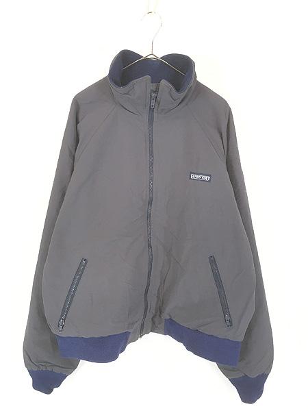 古着 90s USA製 LANDS' END 「Squall」 フリース ライナー パデッド シェルド スコール ジャケット グレー XL