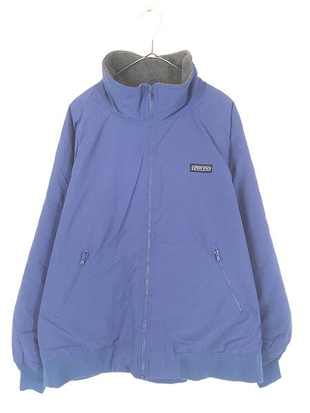 古着 90s LANDS' END 「Squall」 フリース ライナー パデッド シェルド スコール ジャケット サックスブルー XL