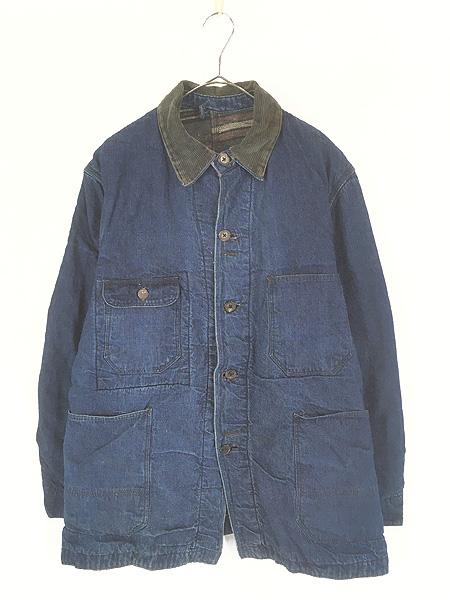 古着 50s Sears Strong Reliable ブランケット ライナー 真紺 インディゴ デニム ワーク カバーオール ジャケット 42位
