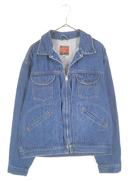 古着 80s USA製 H.W. Carter&Sons 「Type Wrangler 24MJZ」 スナップ & ジップ デニム トラッカー ジャケット Gジャン M