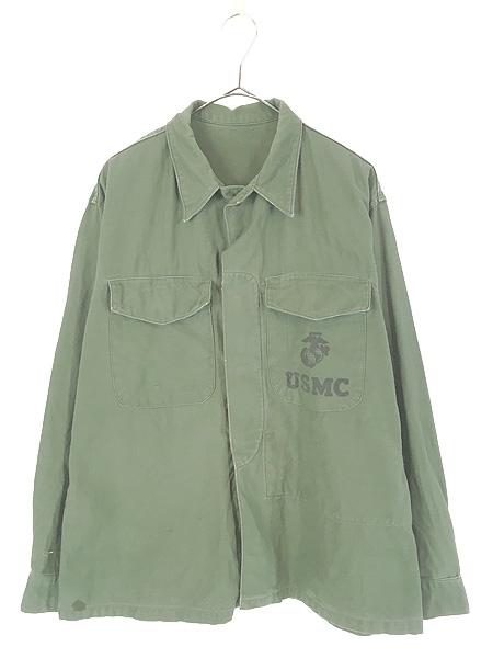 古着 50-60s 米軍 USMC P-58 ミリタリー ユーティリティー シャツ ジャケット 42位