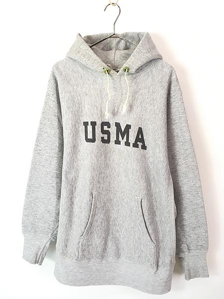 古着 80s USA製 Champion Reverse Weave 「USMA」 ネームタグ 前V
