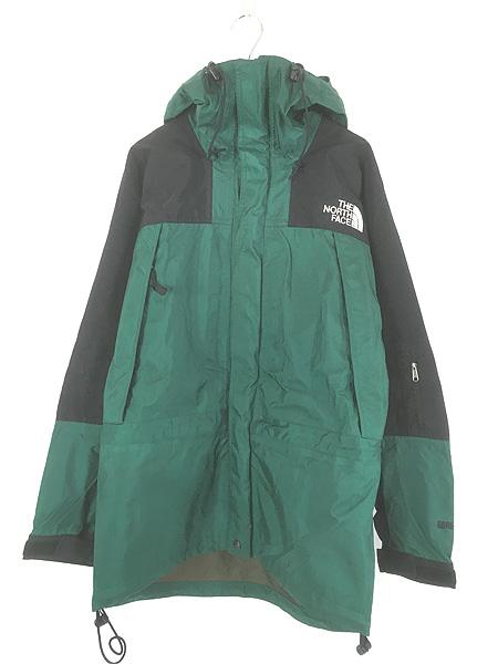 古着 90s TNF The North Face GORE-TEX ゴア マウンテン ジャケット パーカー 緑×黒 S