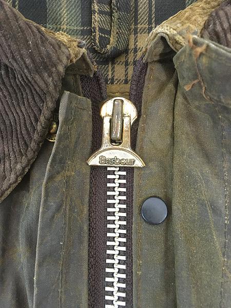 古着 70-80s 英国製 Barbour 1ワラント 「Solway Zipper」 オイルド