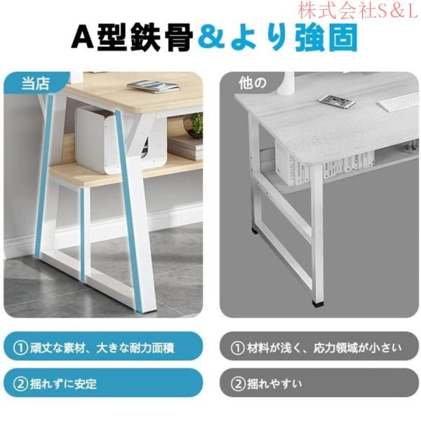 パソコンデスク デスク 机 学習机 勉強机 おしゃれ 100cm 120cm 140cm PCデスク オフィスデスク ゲーミングデスク 大人 シンプル eスポーツ
