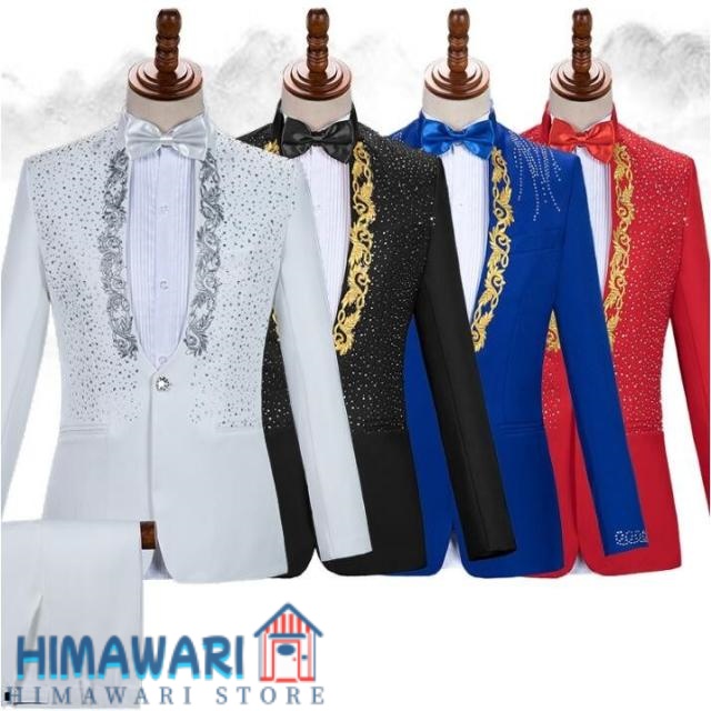 メンズ  演出服  スーツ  セットアップ  ステージ衣装  スパンコール付き  ヒップホップ  ダンスウェア  フォーマル  上下セット  コスプレ  舞台衣装  公演服