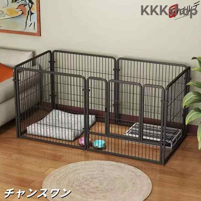 ペット フェンス ドア 付 室内 サークル 広い ケージ ゲート 犬 猫 うさぎ ウサギ 小動物飼育プレイサークル バリア ゲート
