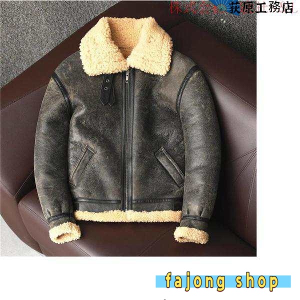 便利グッズ特集 店長イチオシ 冬用暖かい裏起毛 ムートン革ジャン メンズ レビュー 羊革 OK レザージャケット ウールボア 革ジャケット 送料無料 本革ジャンバー 送料無料対象