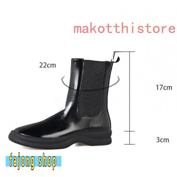 レディース ショートブーツ 本革 サイドゴアブーツ 牛革 ローヒール チェルシーブーツ 錦 厚底 身長アップ アンクルブーツ プラットフォーム レザー 4.5cm