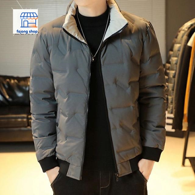 中綿ジャケット おしゃれ メンズ 英語 両面着可能 中綿コート 詰襟 暖かい 男性着 20代 30代 40代 冬ジャケット 通勤着 秋服 大きいサイズ M L XL 2XL 3XL オーバーコート ブラック グレー メンズジャケット スポーツ ジュニア 軽量 長袖 冬服 薄手 メンズコート 送料無料