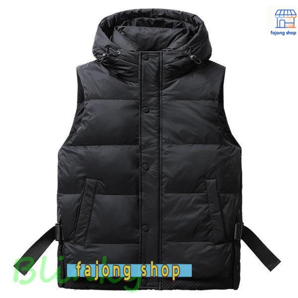 ダウンジャケット ダウンベスト メンズ フード付き 防風 ハイネック 防寒 おしゃれ 大きい 無地 作業 保温 アウトドア ワークマン 秋服 冬服