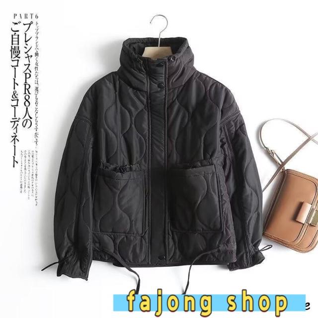 ダウン レディース 冬 立ち襟 キルティング お洒落 アウター ダウンコート 冬 暖かい ハーフコート 女性