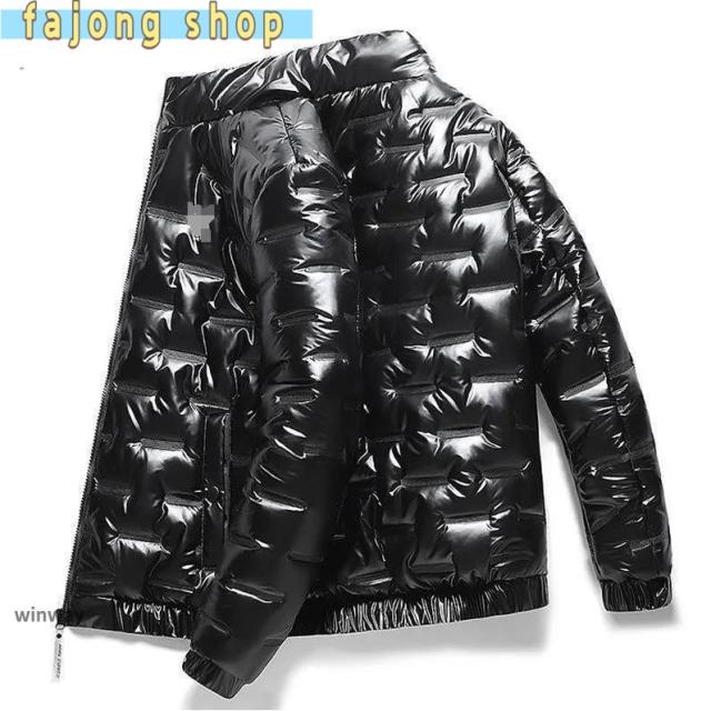 ダウンジャケット メンズ 光沢 防風 ジャケット アウター あたたか 秋冬 冬物 スタンドカラー