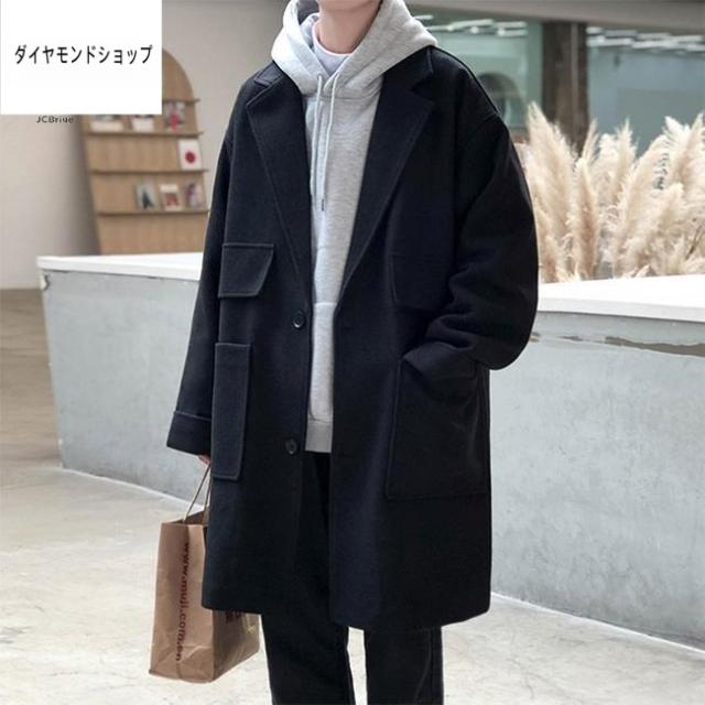 チェスターコート メンズ 厚手 コート 冬 通勤 アウター キレイめ 冬コート ラシャ スタイリッシュ 秋コート ブラック ラシャコート