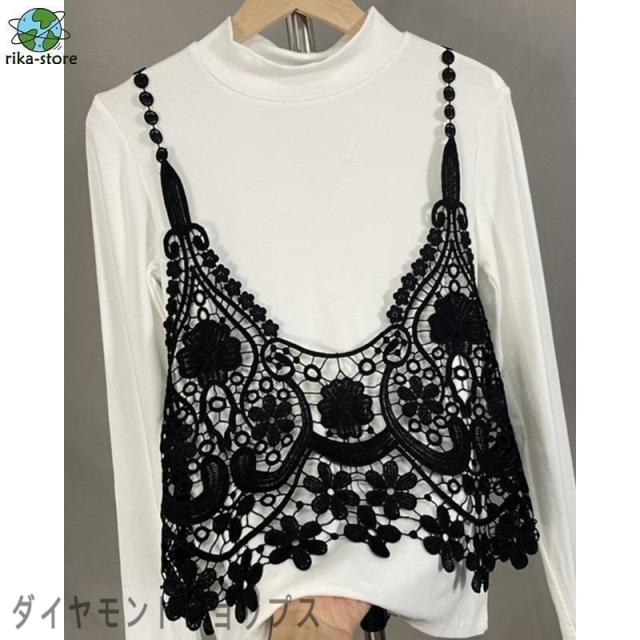 ビスチェ 黒 ビスチェ レース ビスチェ ス レディース キャミソール ショート丈 韓国 ファッション シンプル カジュアル きれいめ 重ね着