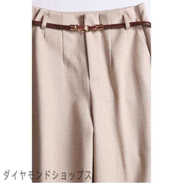 ガウチョパンツ レディース 秋冬 ワイドパンツ ボトムス 厚手 パンツ