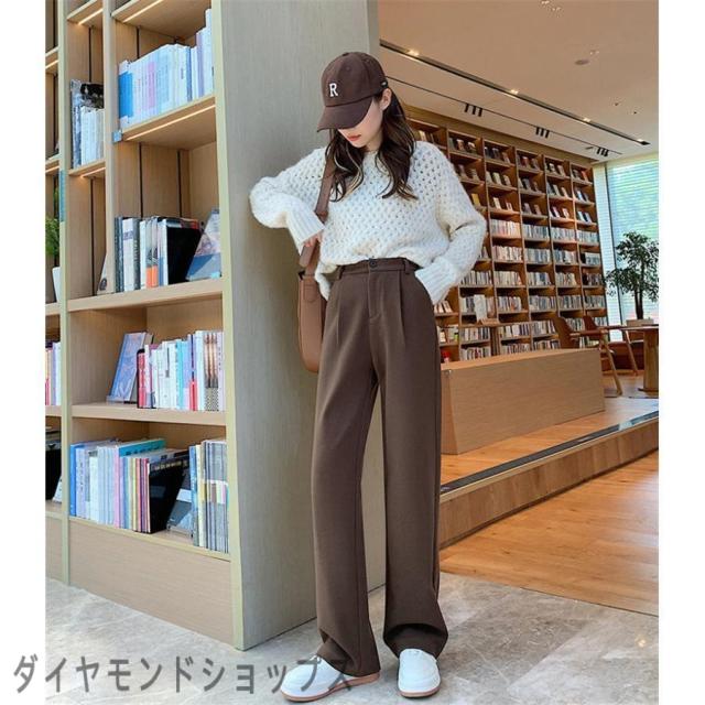 ワイドパンツ スラックス レディース ラシャ 秋冬 ガウチョパンツ